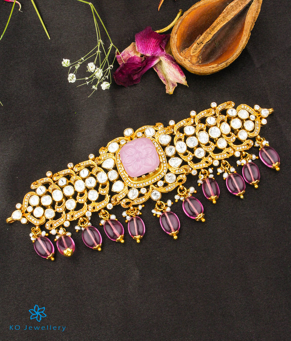 Gold Plated Silver Choker Necklace | Gold Plated Silver Stone Choker  Necklace Online – The Amethyst Store